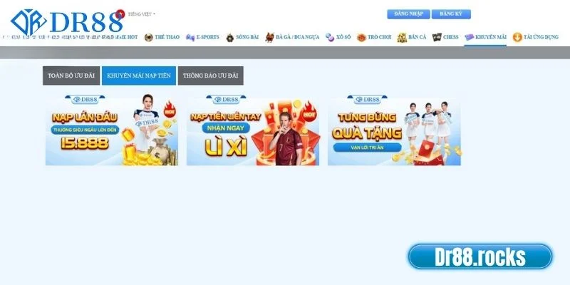 Một số khuyến mãi DR88 hấp dẫn hiện nay
